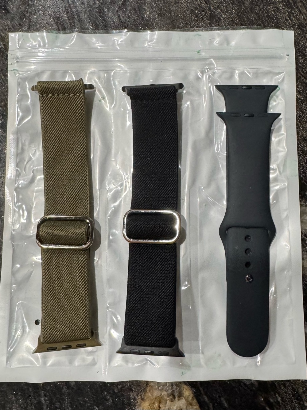 Interchangeable Apple Watch Bands – Black & Olive Green